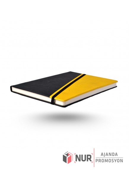 Sert Kapaklı Lastikli Tarihsiz Defter Ajanda